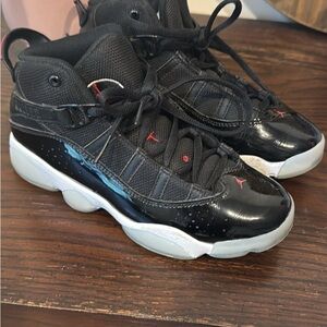 Kids Black and Red Athletic Shoes